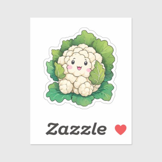 Kawaii Cauliflower Aufkleber (Blatt)