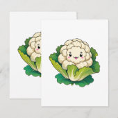 Kawaii Cauliflower Begleitkarte (Vorne/Hinten)