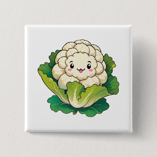 Kawaii Cauliflower Button (Vorderseite)