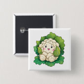 Kawaii Cauliflower Button (Vorne & Hinten)