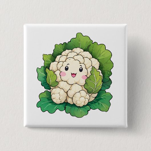 Kawaii Cauliflower Button (Vorderseite)