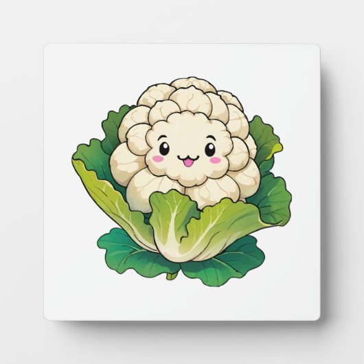 Kawaii Cauliflower Fotoplatte (Vorderseite)