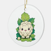 Kawaii Cauliflower Keramik Ornament (Links)
