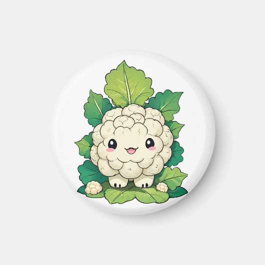 Kawaii Cauliflower Magnet (Vorne)