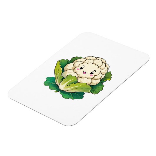 Kawaii Cauliflower Magnet (Linke Seite)