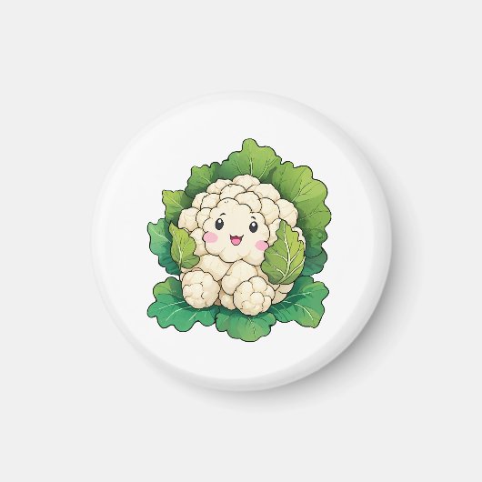 Kawaii Cauliflower Magnet (Vorne)