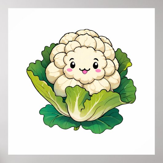 Kawaii Cauliflower Poster (Vorne)