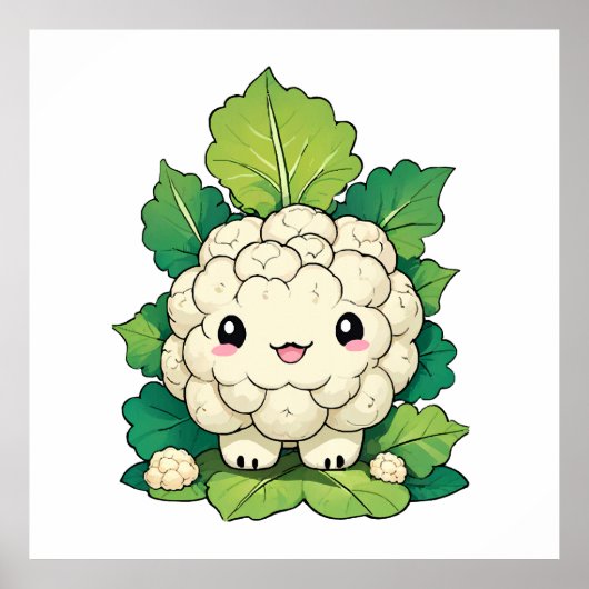 Kawaii Cauliflower Poster (Vorne)