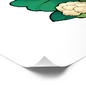 Kawaii Cauliflower Poster (Ecke)
