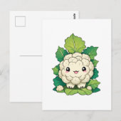 Kawaii Cauliflower Postkarte (Vorne/Hinten)