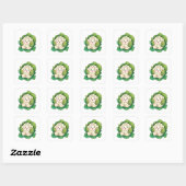 Kawaii Cauliflower Quadratischer Aufkleber (Blatt)