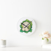 Kawaii Cauliflower Runde Wanduhr (Zuhause)