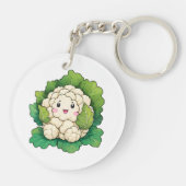 Kawaii Cauliflower Schlüsselanhänger (Rückseite)