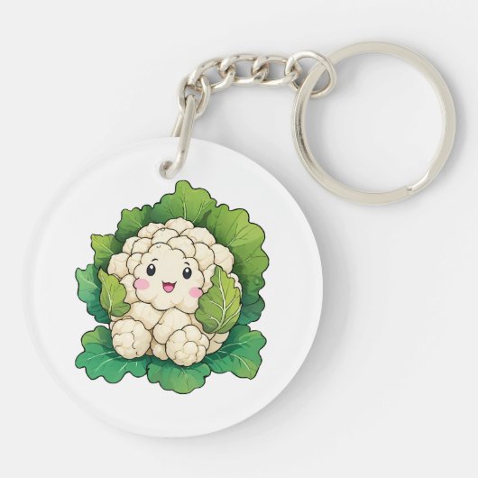 Kawaii Cauliflower Schlüsselanhänger (Rückseite)
