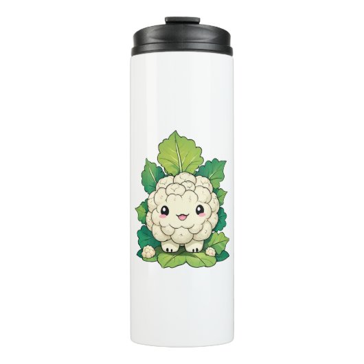 Kawaii Cauliflower Thermosbecher (Vorderseite)