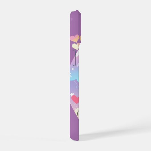 Kawaii Cavalier King Charles Pastel Rainbow iPhone 15 Hülle (Rechte Seite)