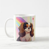 Kawaii Cavalier King Charles Pastel Rainbow Kaffeetasse (Links)