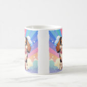 Kawaii Cavalier King Charles Pastel Rainbow Kaffeetasse (Mittel)
