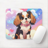 Kawaii Cavalier King Charles Pastel Rainbow Mousepad (Mit Mouse)