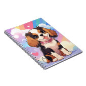 Kawaii Cavalier King Charles Pastel Rainbow Notizblock (Rechte Seite)
