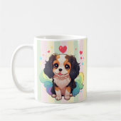 Kawaii Cavalier King Charles Pastel Rainbow Schwan Kaffeetasse (Links)