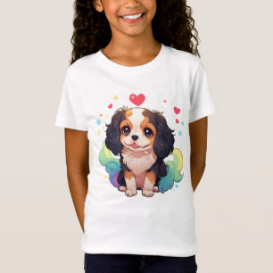 Kawaii Cavalier King Charles Pastel Rainbow Schwan T-Shirt