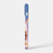 Kawaii Cavalier King Charles Pastel Rainbow sky iPhone 15 Hülle (Linke Seite)