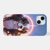 Kawaii Cavalier King Charles Pastel Rainbow sky iPhone 15 Hülle (Rückseite (Horizontal))