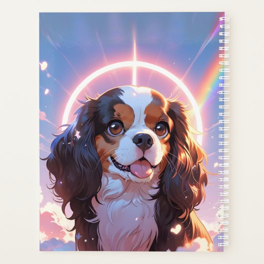 Kawaii Cavalier King Charles Pastel Rainbow sky Planer (Rückseite)