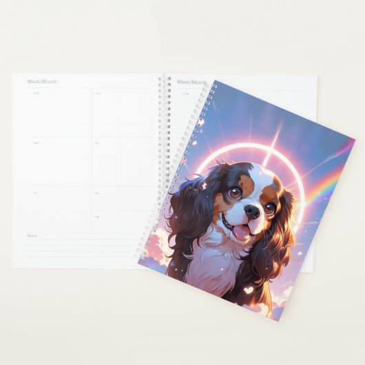 Kawaii Cavalier King Charles Pastel Rainbow sky Planer (Anzeige)