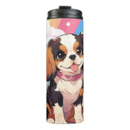 Kawaii Cavalier King Charles Pastel Rainbow Thermosbecher