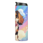 Kawaii Cavalier King Charles Pastel Rainbow Thermosbecher (Nach rechts gedreht)