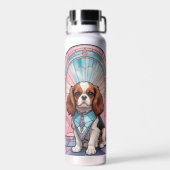 Kawaii Cavalier King Charles Pastel Stettel Glass Trinkflasche (Rückseite)