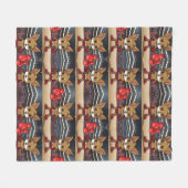 Kawaii Cayote Boxing Fleecedecke (Vorderseite (Horizontal))