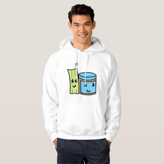 Kawaii Celery and Peanut Butter SuspectCelery™ BES Hoodie (Vorne ganz)