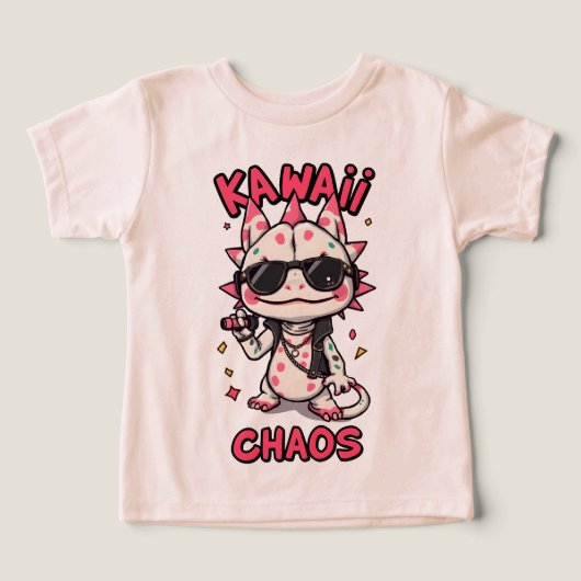 Kawaii Chaos Cool Axolotl Sunglasses LeatherJacket (Design Vorderseite)