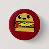Kawaii Cheese Burger Button (Vorderseite)