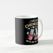 Kawaii Chemistry Teacher Cute Beaker & Test Tube Kaffeetasse (VorderseiteRechts)