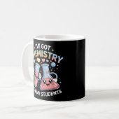Kawaii Chemistry Teacher Cute Beaker & Test Tube Kaffeetasse (Vorderseite Links)
