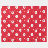 Kawaii Cherries and Bows Pattern Fleecedecke (Vorderseite (Horizontal))
