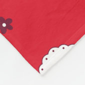 Kawaii Cherries and Bows Pattern Fleecedecke (Ecke)