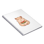 Kawaii Chibi Capybara beim Essen einer Wassermelon Notizblock (Rechte Seite)