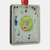 Kawaii Chibi Comic Izumi Verzierung Silbernes Ornament (Rechts)