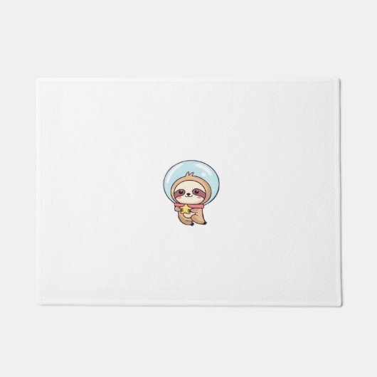 Kawaii Chibi Faultier Astronaut � Cute Weltraum Fa Fußmatte (Vorderseite)