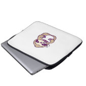 Kawaii Chibi Faultier mit Kaffeetasse � Cute schla Laptopschutzhülle (Vorne Knopf)