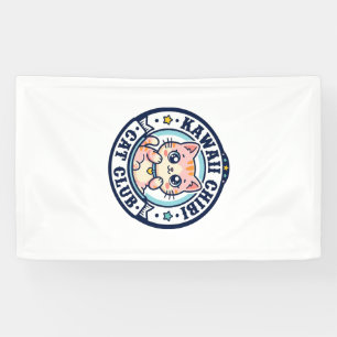 Kawaii Chibi Katze Katzenmutter Geschenkidee - Kaw Banner