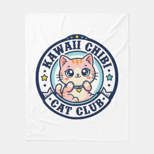 Kawaii Chibi Katze Katzenmutter Geschenkidee - Kaw Fleecedecke