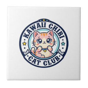 Kawaii Chibi Katze Katzenmutter Geschenkidee - Kaw Fliese