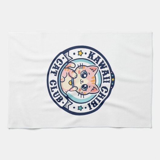 Kawaii Chibi Katze Katzenmutter Geschenkidee - Kaw Geschirrtuch (Horizontal)