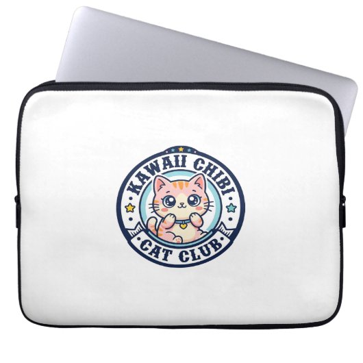 Kawaii Chibi Katze Katzenmutter Geschenkidee - Kaw Laptopschutzhülle (Vorderseite)